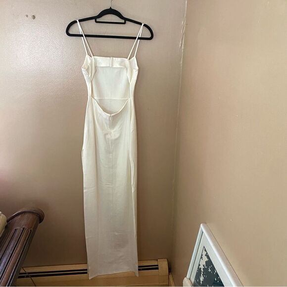 Lovers and Friends Karma maxi dress white high slit column gown Revolve M - Picture 11 of 13